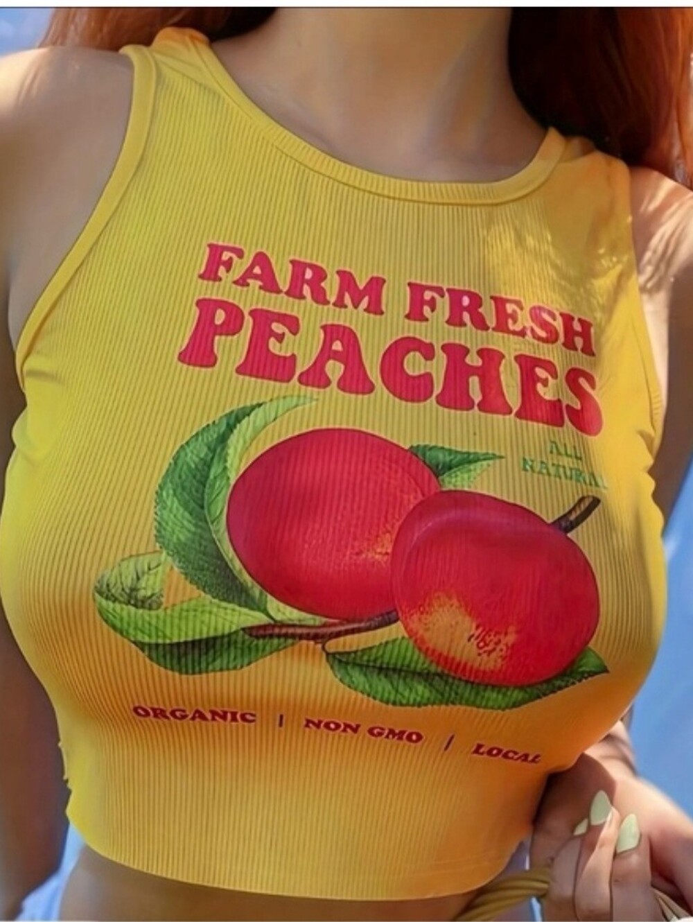 PEACHES Cropped Tank Top